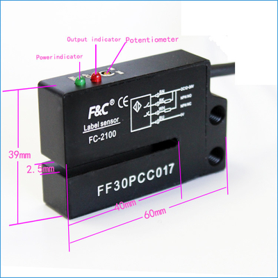 F&amp;C κανονικός αισθητήρας 2mm ετικετών αυτοκόλλητων ετικεττών labeler χρήση αυτόματων πωλητών
