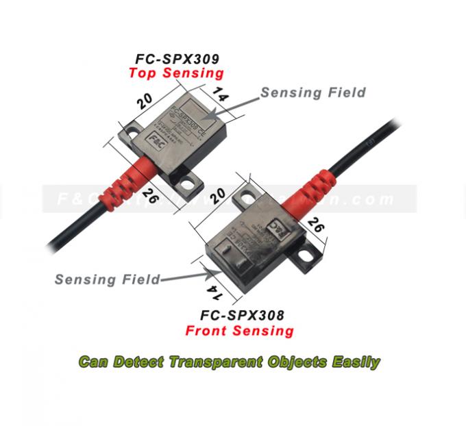 12Volt 4 φωτοηλεκτρικός αισθητήρας ανίχνευσης αντικειμένου καλωδίων διαφανής