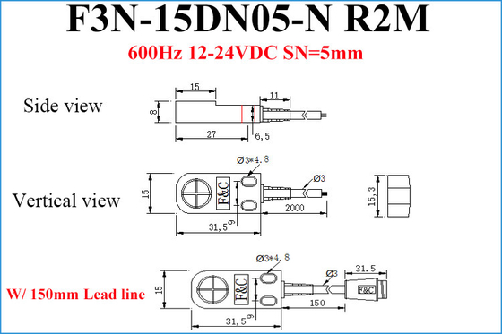 4mm αισθαμένος επαγωγικός θέσης ανιχνευτής μετάλλων επαγωγής αισθητήρων 12-24VDC τοπ